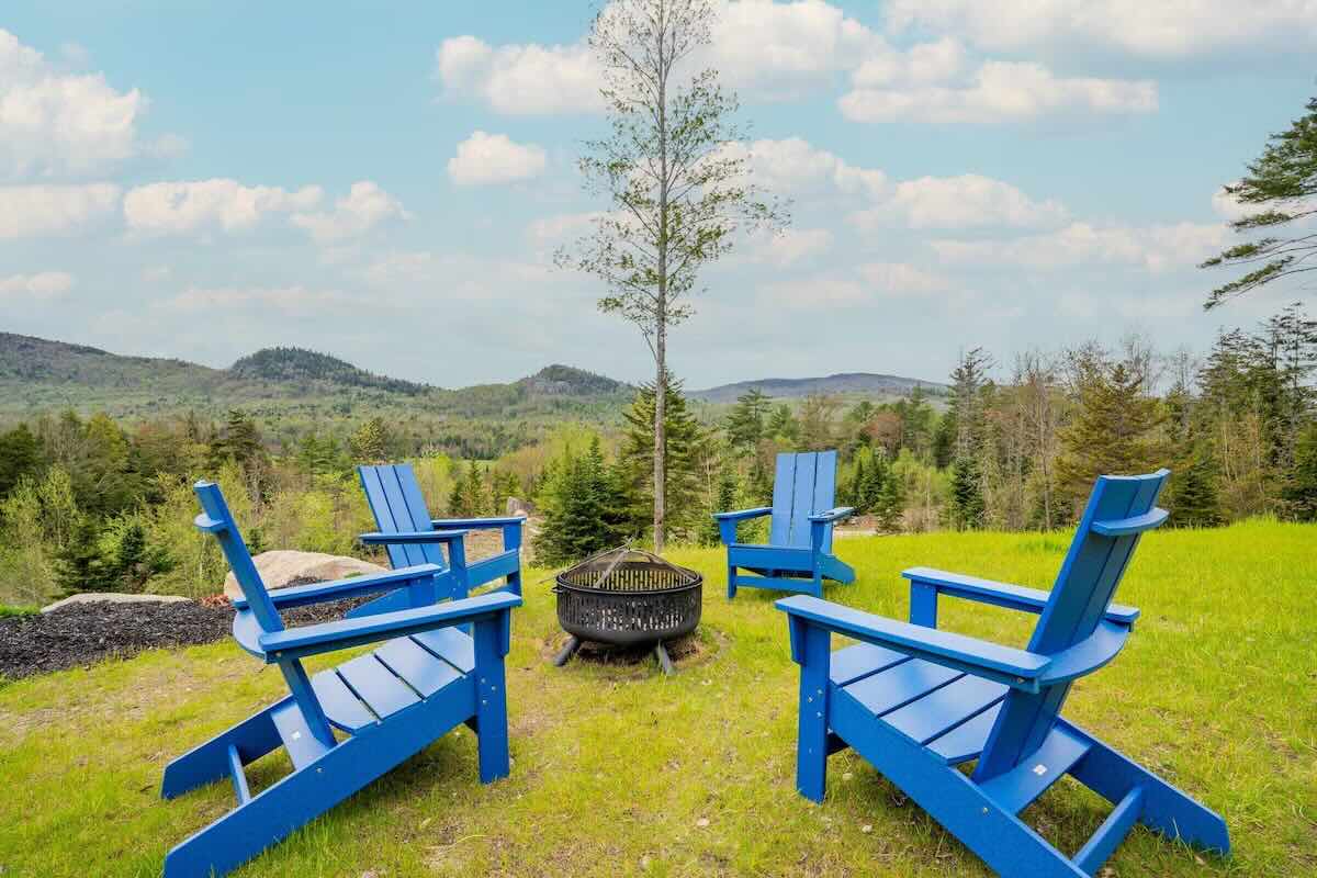 relaxing retreat maine woods 2026 fire pit